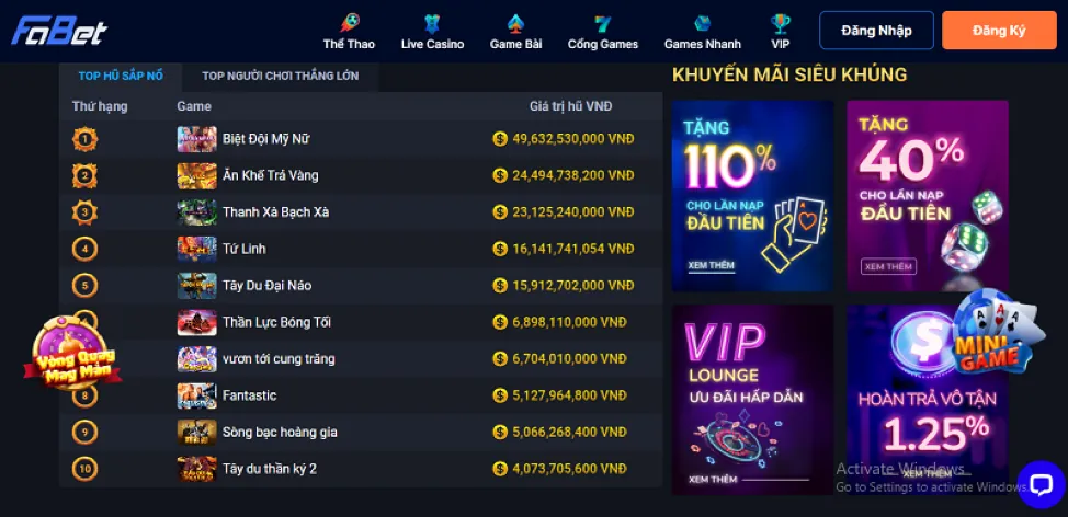 Câu lạc bộ VIP hj88 nổ hũ